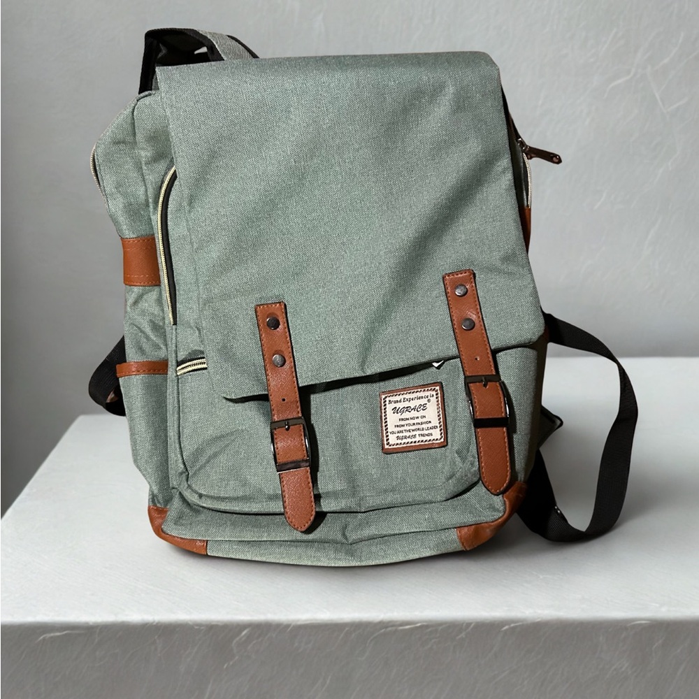 Waterproof Green Canvas Backpack
